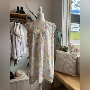 Joie Multicolor Floral Linen Dress
